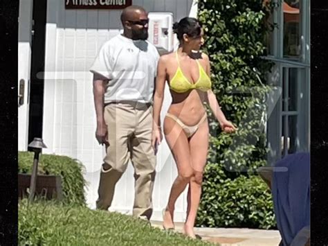 Kanye West and Bianca Censori Pop Up Poolside in Santa Barbara