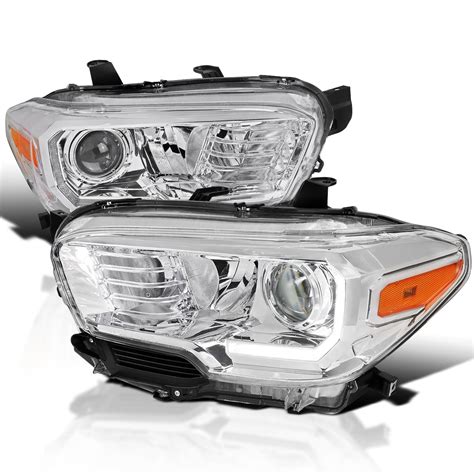 Spec D Tuning Chrome Housing Clear Lens Projector Headlights Led