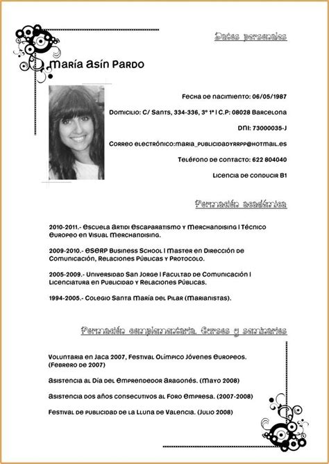 Curriculum Vitae Simple Para Rellenar Y Descargar Las Mejores