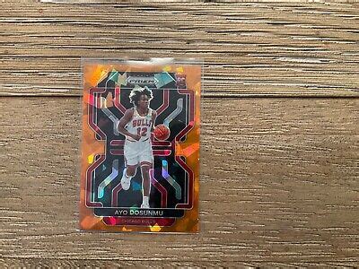 Panini Prizm Basketball Ayo Dosunmu Orange Cracked Ice Prizm