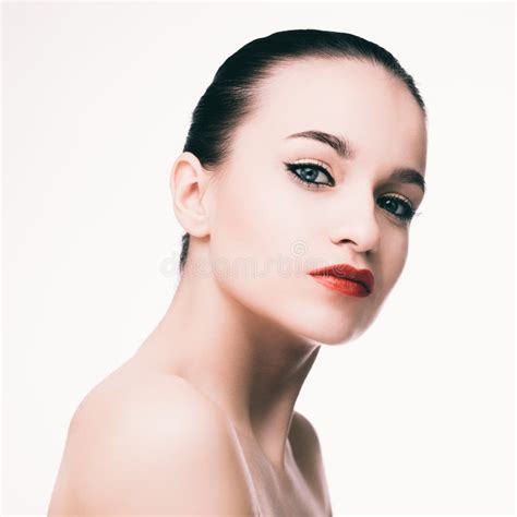 Sensual Brunette Stock Image Image Of Studio Brightly