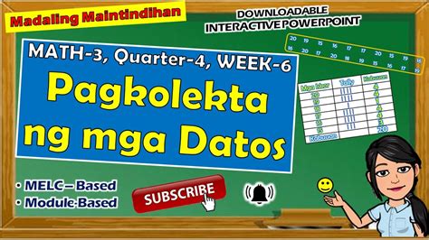 Math Q Week Pagkolekta Ng Mga Datos Youtube