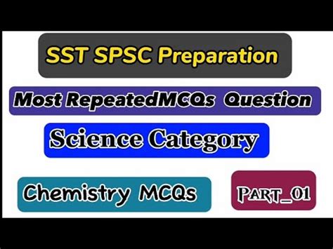 Chemistry Mcqs Mostly Repeated Chemistry Questions For Sst Bps