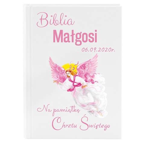 Biblia dla dzieci na Chrzest Komunię z Indywidualnym Nadrukiem Sklep