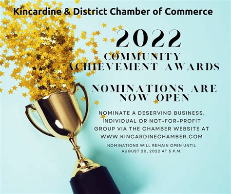 Nominations Open For Kincardine And District Chamber Of Commerce Community Achievement Awards