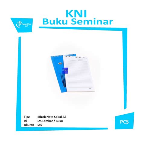 Jual Kni Block Note Spiral A Buku Seminar Pcs Shopee Indonesia