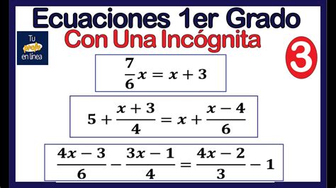 Problemas De Ecuaciones De Primer Grado Con Una Incognita Abstractor