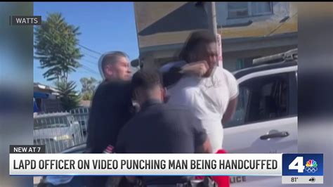 LAPD officer caught on camera punching man during arrest – NBC Los Angeles