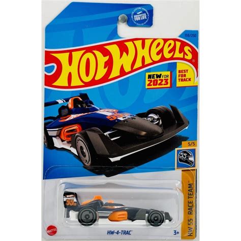 HKG50 Машинка металлическая игрушка Hot Wheels коллекционная модель HW 4 TRAC темно синий