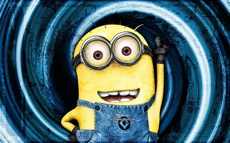 Stuart Blue Grunge Background Minions The Rise Of Gru Vortex Despicable Me Minions