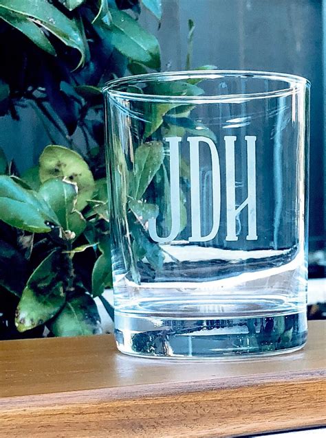 Monogram Whiskey Glasses Personalized Whiskey Glasses Etsy