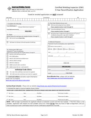 Aws Cwi Year Renewal Application Fill Online Printable Fillable