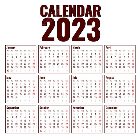 2023 Calendar Planner Vector Png Images 2023 Color Cale Nbkomputer