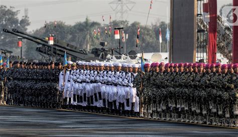 Foto 6806 Prajurit Gabungan Ikuti Parade Upacara Hut Ke 74 Tni Foto