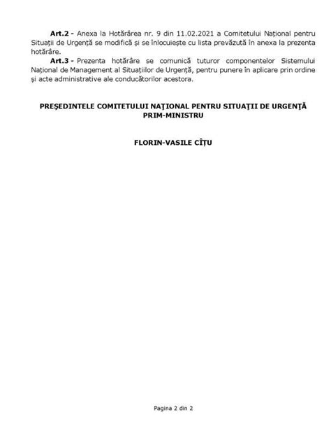 Hot R Rea Nr Din Cnsu Privind Aprobarea Listei Rilor Zonelor Teritoriilor De