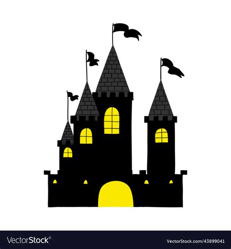 Happy halloween castle Royalty Free Vector Image