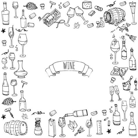 18 900 Hand Drawn Wine Icon Stock Illustrations Royalty Free Vector