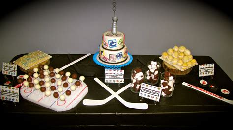 Hockey Themed Birthday Sweets Table Hockey Birthday Parties Hockey