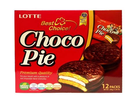 Lotte Choco Pie Original Flavor Is Popular In Korea It Is A Chocolate Covered Cake With