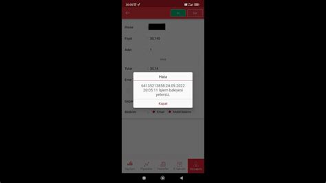 Ziraat Borsa Uygulamas Lem Bakiyesi Yetersiz Hatas Z M Youtube