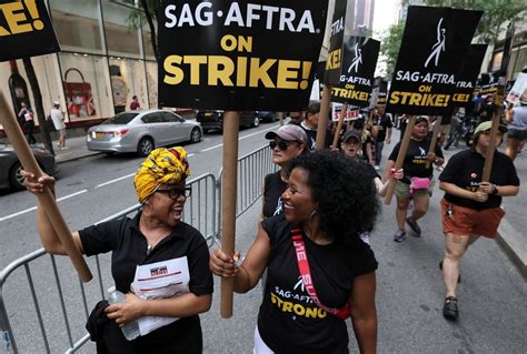 SAG-AFTRA actors join the Hollywood WGA strike