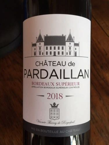 Château de Pardaillan Bordeaux Supérieur Vivino