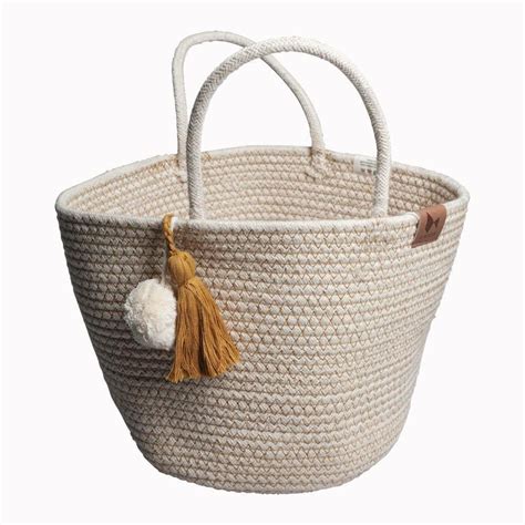 White Cotton Rope Basket at Rs 299/piece in Noida | ID: 23316430555