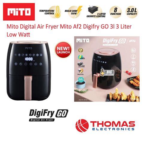 Jual Mito Digital Air Fryer Mito Af Af Digifry Go L Liter Low