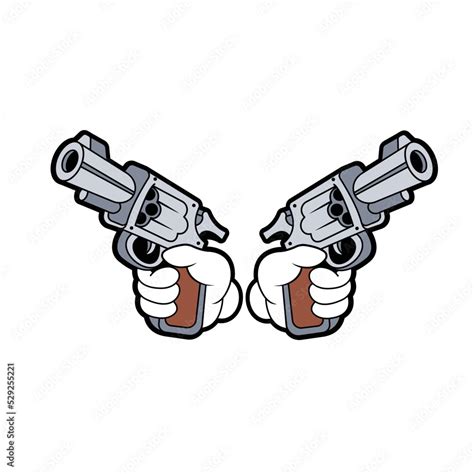 cartoon hand holding a gun Stock Vector | Adobe Stock