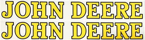 Decal John Deere Black Outlined 1 X 8 Inches DJ910 Midwest Decals