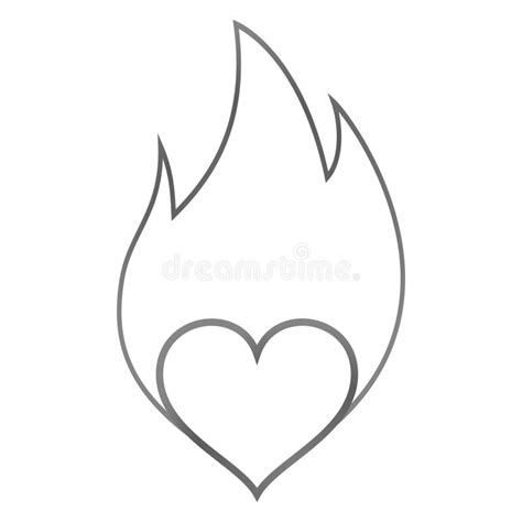 Heart Fire Drawing Sketch Stock Illustrations – 532 Heart Fire Drawing ...