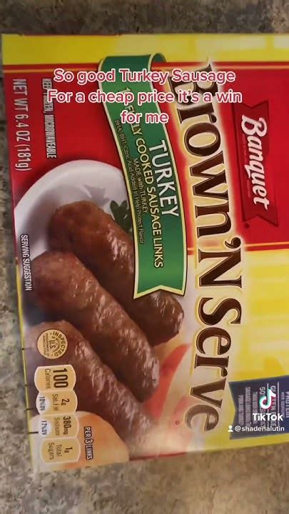 Banquet Brown N Serve Turkey Sausage Banquest Turkey Sausage