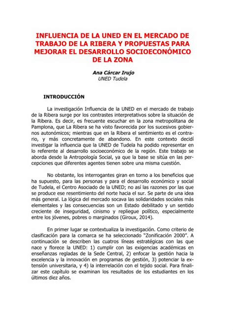 PDF INFLUENCIA DE LA UNED EN EL MERCADO DE TRABAJO DE LA