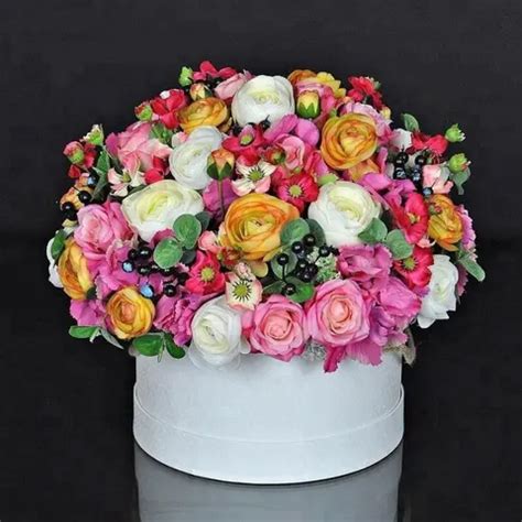 Wholesale Suede Luxury Round Flower Box Velvet Box For Rose Packing