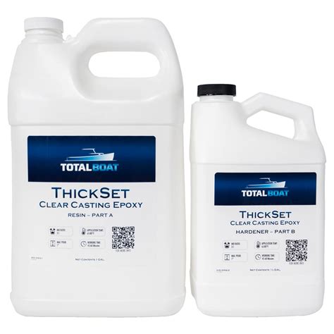 Buy TotalBoat ThickSet Deep Pour Epoxy Resin Kit 1 3 Gallon Crystal