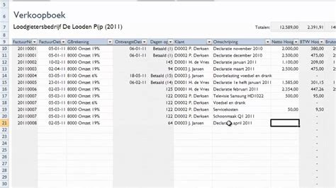 Boekhouden In Excel V1 2 Facturen Maken YouTube