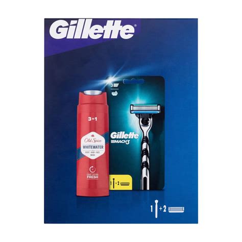 Gillette Mach3 Darilni Set Brivnik 1 Kos Nadomestne Britvice 1 Kos