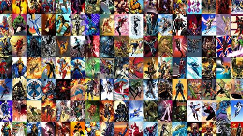 People Collage Marvel Comics Hulk Scarlet Witch Ms Marvel Spider