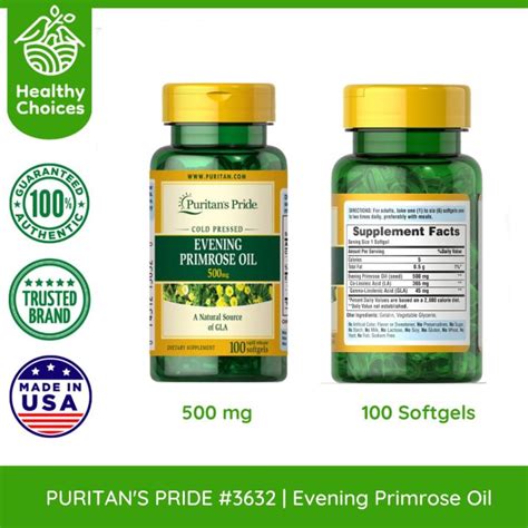 PURITAN S PRIDE 3632 EXPIRY 6 2025 Cold Pressed Evening Primrose