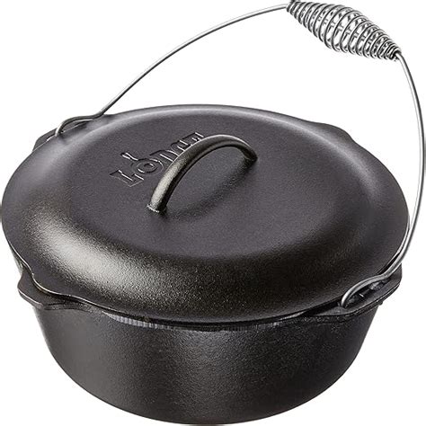 Amazon Lodge L Do Plt Cast Iron Dutch Oven Quart Black Cast