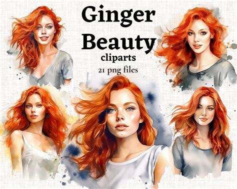 Ginger Beauty Clipart Ginger Girl Clipart Red Hair Girl Png Red Hair