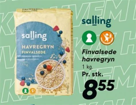 Finvalsede Havregryn Salling Bilka Februar Alle Tilbudsavis