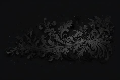 A black and white photo of a black and white design on a black ...