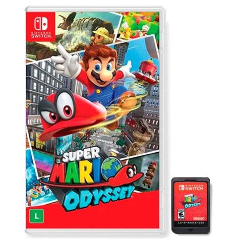 Jogo Super Mario Odyssey Nintendo Switch Mídia Física Jogos de