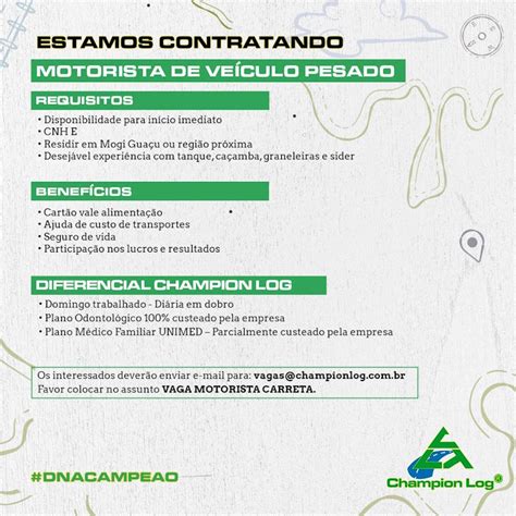 Champion Log Abre Vagas Para Motorista Carreteiro Brasil Do Trecho