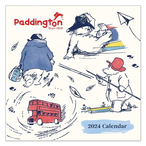 Portico Designs Ltd Paddington Illustrated Square Wall Calendar