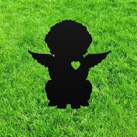 Bichon Frise Angel Wings Garden Statue Stake Custom Bichon Frise