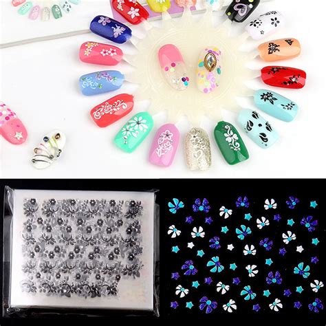 30 Sheets 3D Nail Art Stickers Nail Decal Fashion Flower Foil Nail ...