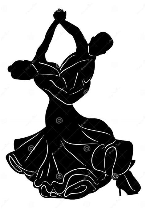 Silhouette Of Dancing Couple Stock Vector Illustration Of Figure