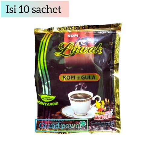 Luwak Kopi Gula Isi Sachet Kopi Luak Rasa Nya Mantap Lazada